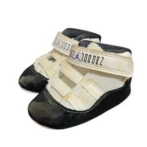 Nike Air Jordan 11 Retro Toddler Concord Sz 2C 378049-100 White Shoes Crib Boot